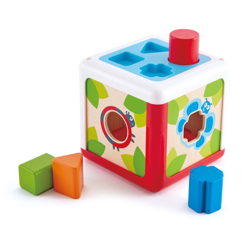 हेप आकार सॉर्टिंग बॉक्स | प्यारा पशु लकड़ी के आकार सॉर्टर बॉक्स, बच्चों के लिए शैक्षिक आकार रंग पहचान खिलौना
