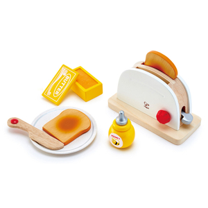 होप पॉप-अप टोस्टर सेट | रसोईघर नाटक बच्चों के लिए नाश्ते के सामान के साथ खिलौना सेट