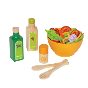 हेप गार्डन सलाद रसोई प्लेसेट | स्वस्थ खाने की आदतों के लिए बच्चों, सलाद सामग्री और सहायक उपकरण, सलाद अवयवों और सहायक उपकरण के लिए भोजन सेट जीतने वाला लकड़ी का नाटक