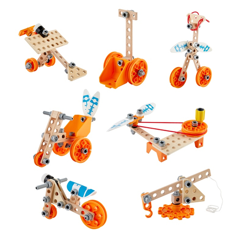 हेप जूनियर आविष्कारक डीलक्स प्रयोग किट | 57 टुकड़ा निर्माण भवन खिलौने