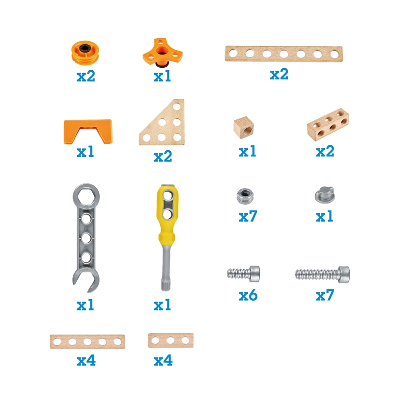 हेप जूनियर आविष्कारक प्रयोग स्टार्टर किट | 42 टुकड़ा निर्माण बिल्डिंग खिलौने, बच्चों के लिए भाप विज्ञान किट 4 साल और ऊपर